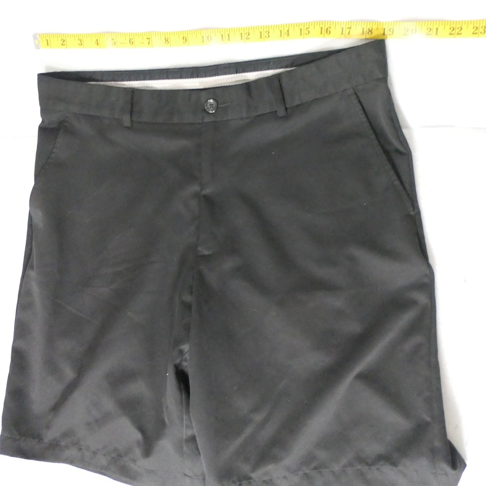 Greg Norman Mens Shorts 36 Black Tasso Elba Performance Flat Front‎ Golf S/44506